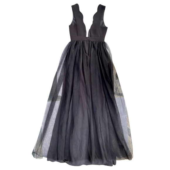 BCBGeneration Black Tulle Maxi Dress XS Backless Balletcore Prom Cocktaill - Picture 2 of 16